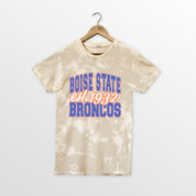 BOISE STATE BRONCOS DEEP ROOTS BLEACH WASH TEE