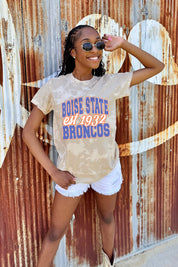BOISE STATE BRONCOS DEEP ROOTS BLEACH WASH TEE