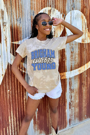 BYU COUGARS DEEP ROOTS BLEACH WASH TEE