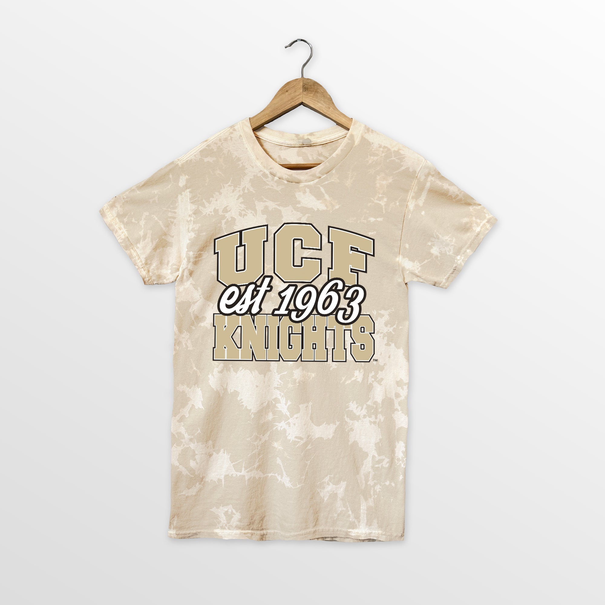 CENTRAL FLORIDA KNIGHTS DEEP ROOTS BLEACH WASH TEE