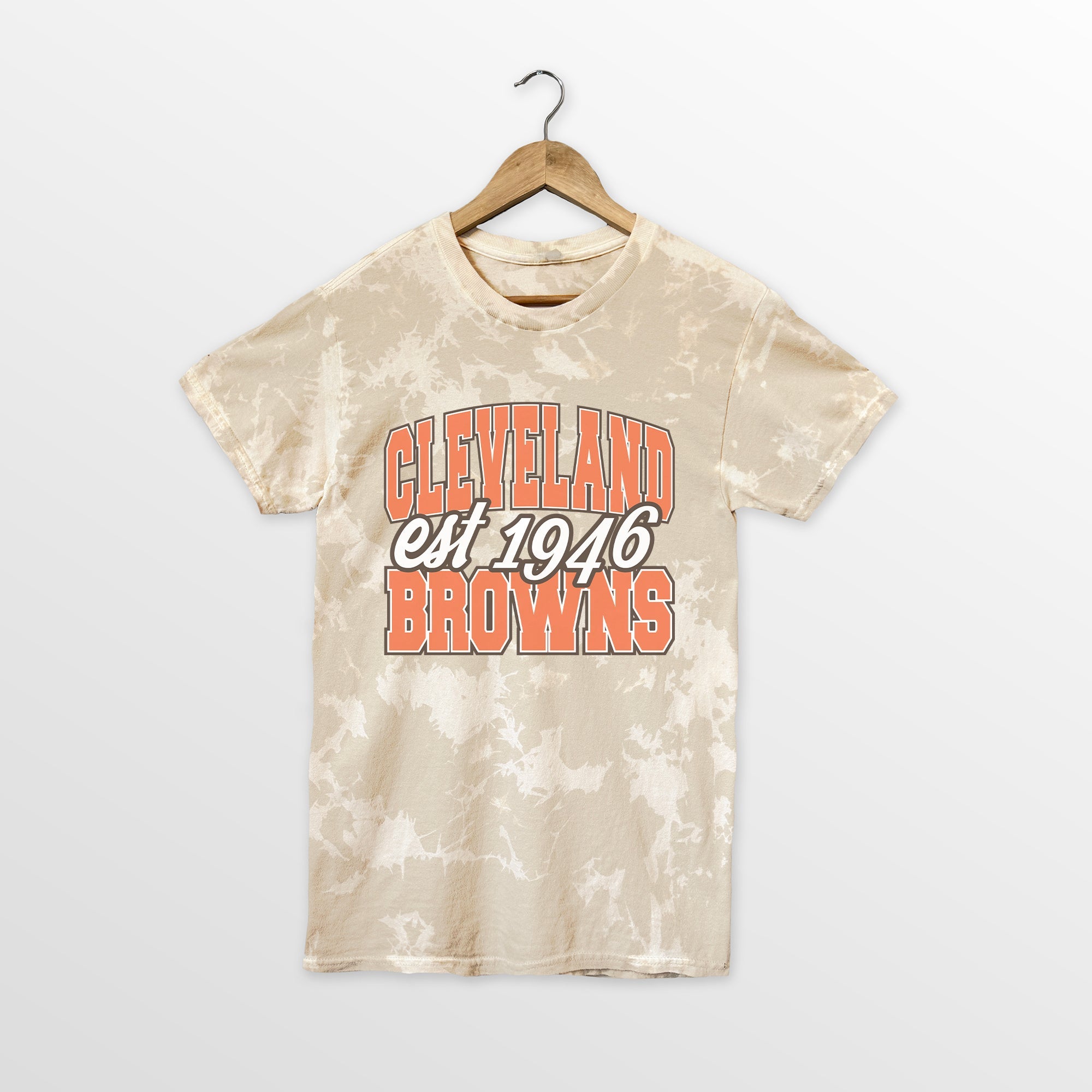 CLEVELAND BROWNS DEEP ROOTS BLEACH WASH TEE