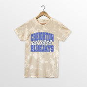 CREIGHTON BLUEJAYS DEEP ROOTS BLEACH WASH TEE