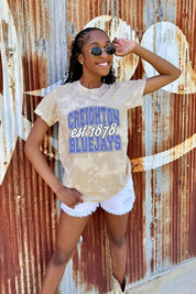CREIGHTON BLUEJAYS DEEP ROOTS BLEACH WASH TEE