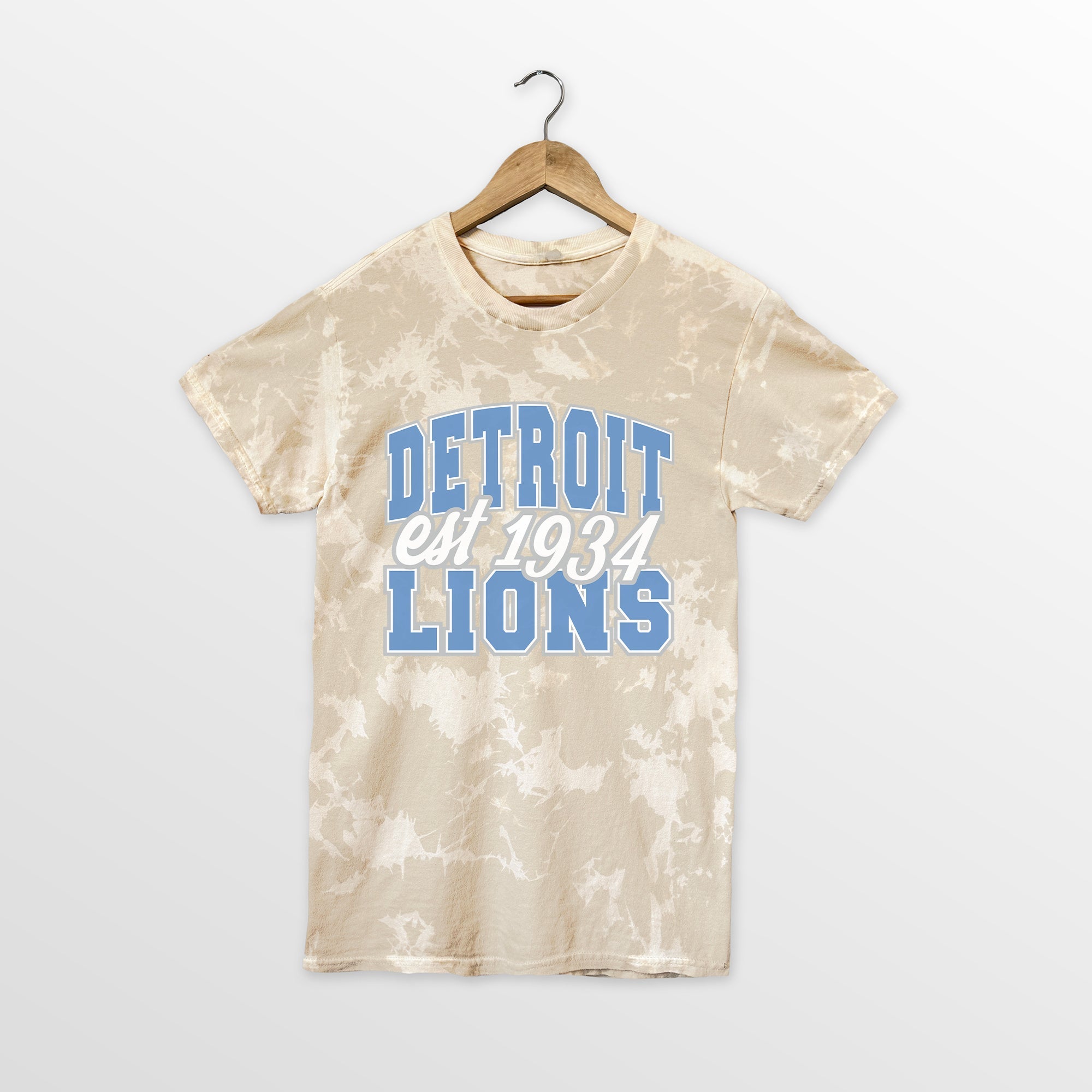DETROIT LIONS DEEP ROOTS BLEACH WASH TEE