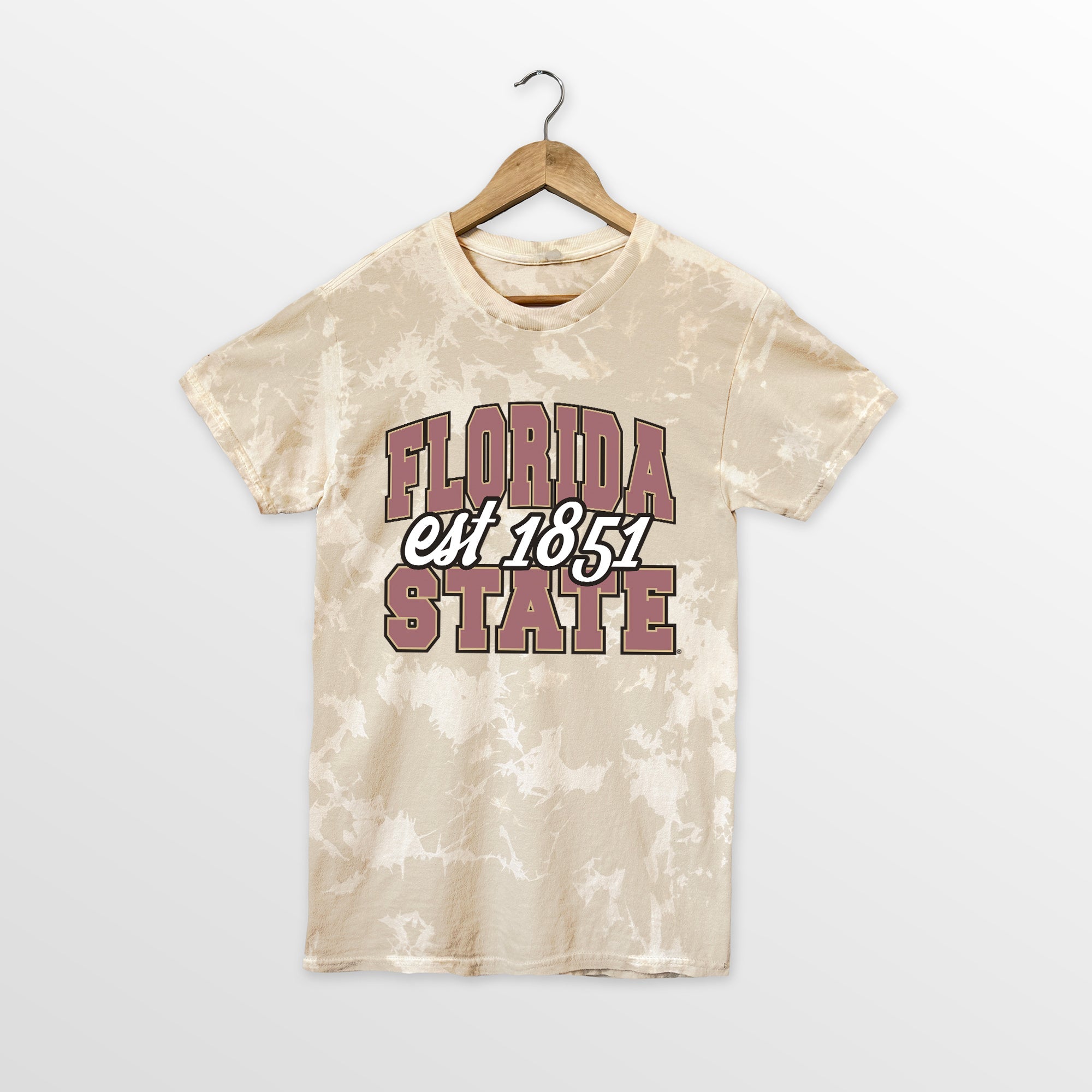 FLORIDA STATE SEMINOLES DEEP ROOTS BLEACH WASH TEE