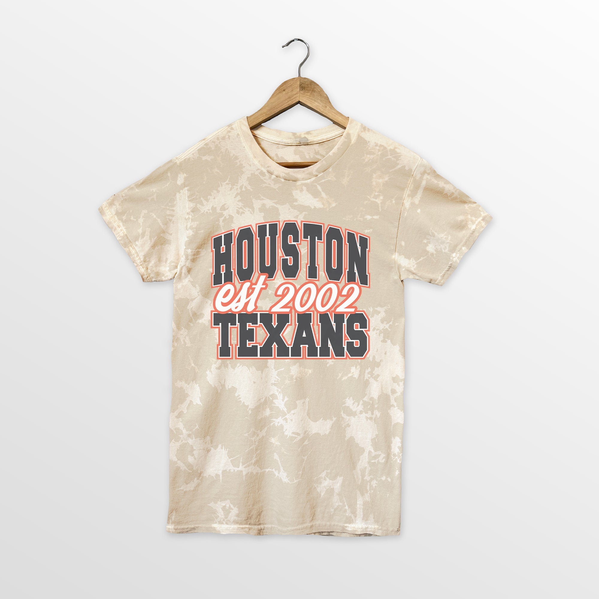 HOUSTON TEXANS DEEP ROOTS BLEACH WASH TEE