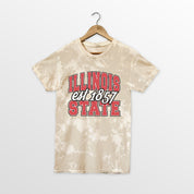 ILLINOIS STATE REDBIRDS DEEP ROOTS BLEACH WASH TEE