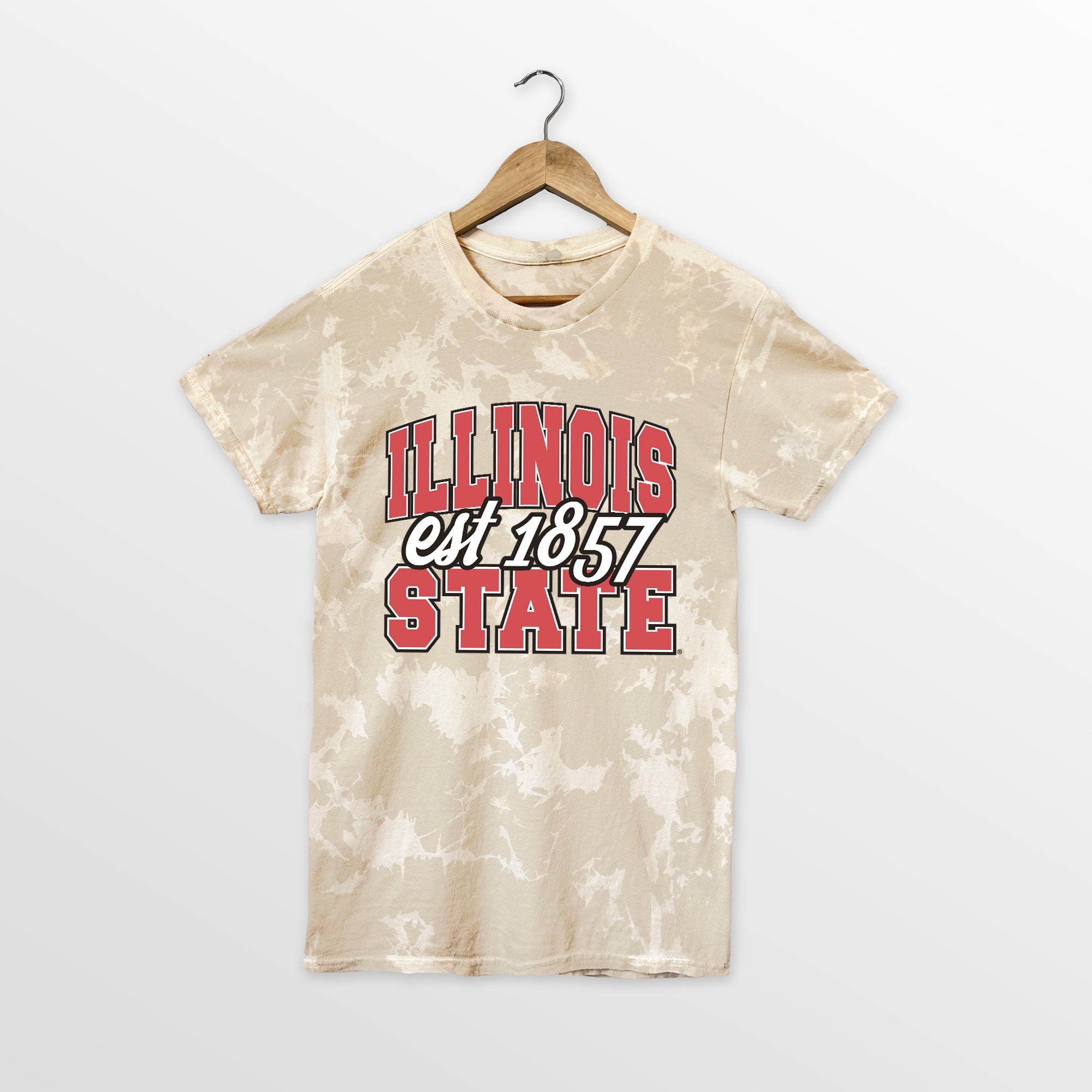 ILLINOIS STATE REDBIRDS DEEP ROOTS BLEACH WASH TEE