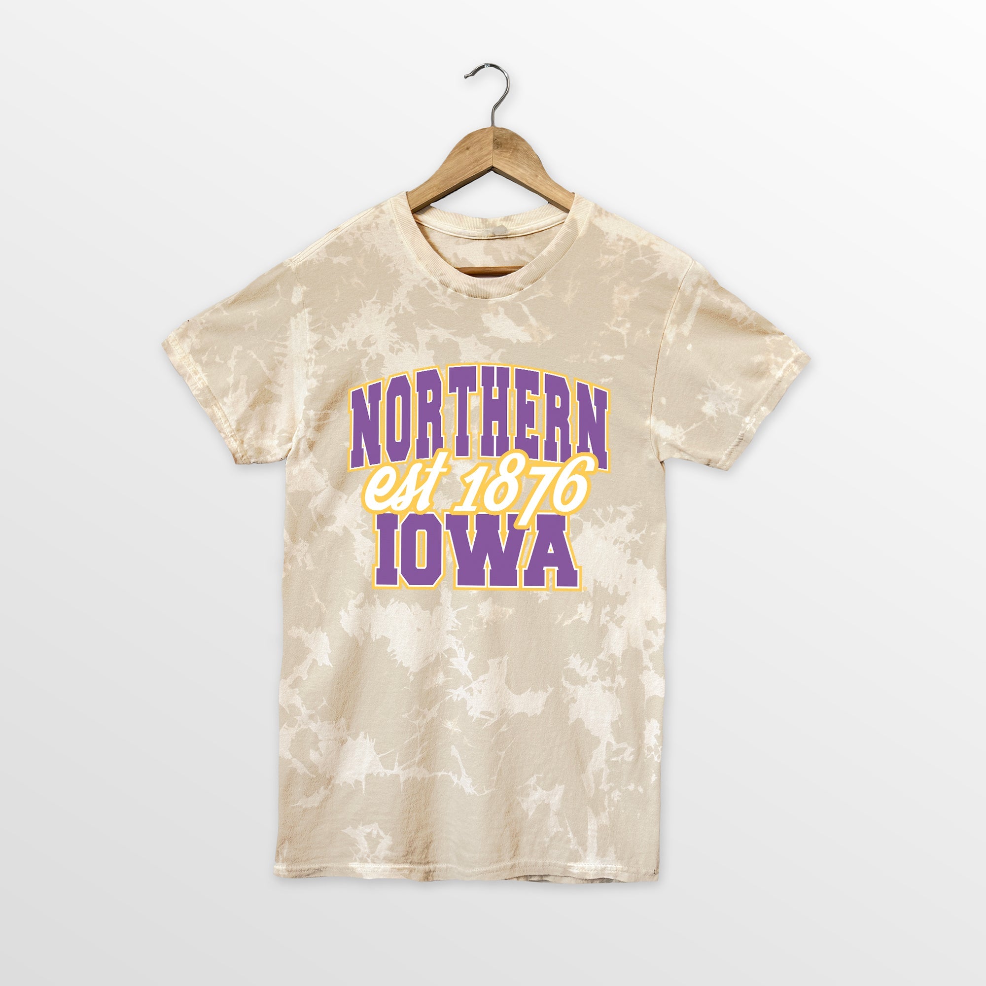 NORTHERN IOWA PANTHERS DEEP ROOTS BLEACH WASH TEE
