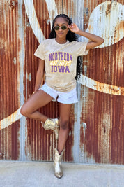 NORTHERN IOWA PANTHERS DEEP ROOTS BLEACH WASH TEE