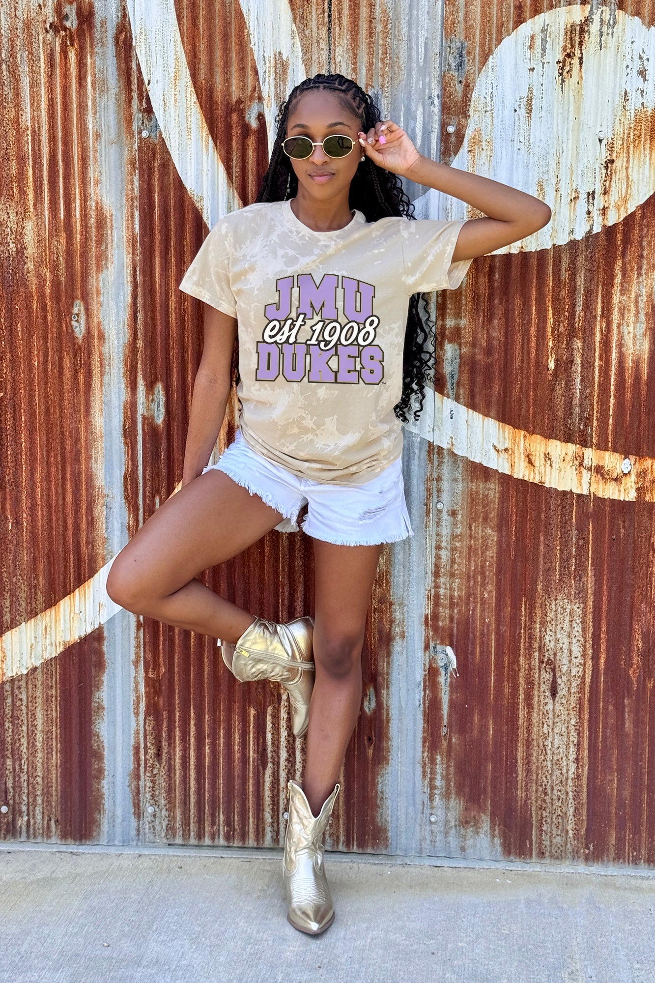 JAMES MADISON DUKES DEEP ROOTS BLEACH WASH TEE
