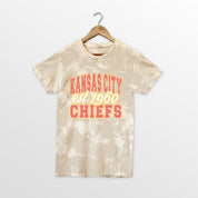 KANSAS CITY CHIEFS DEEP ROOTS BLEACH WASH TEE