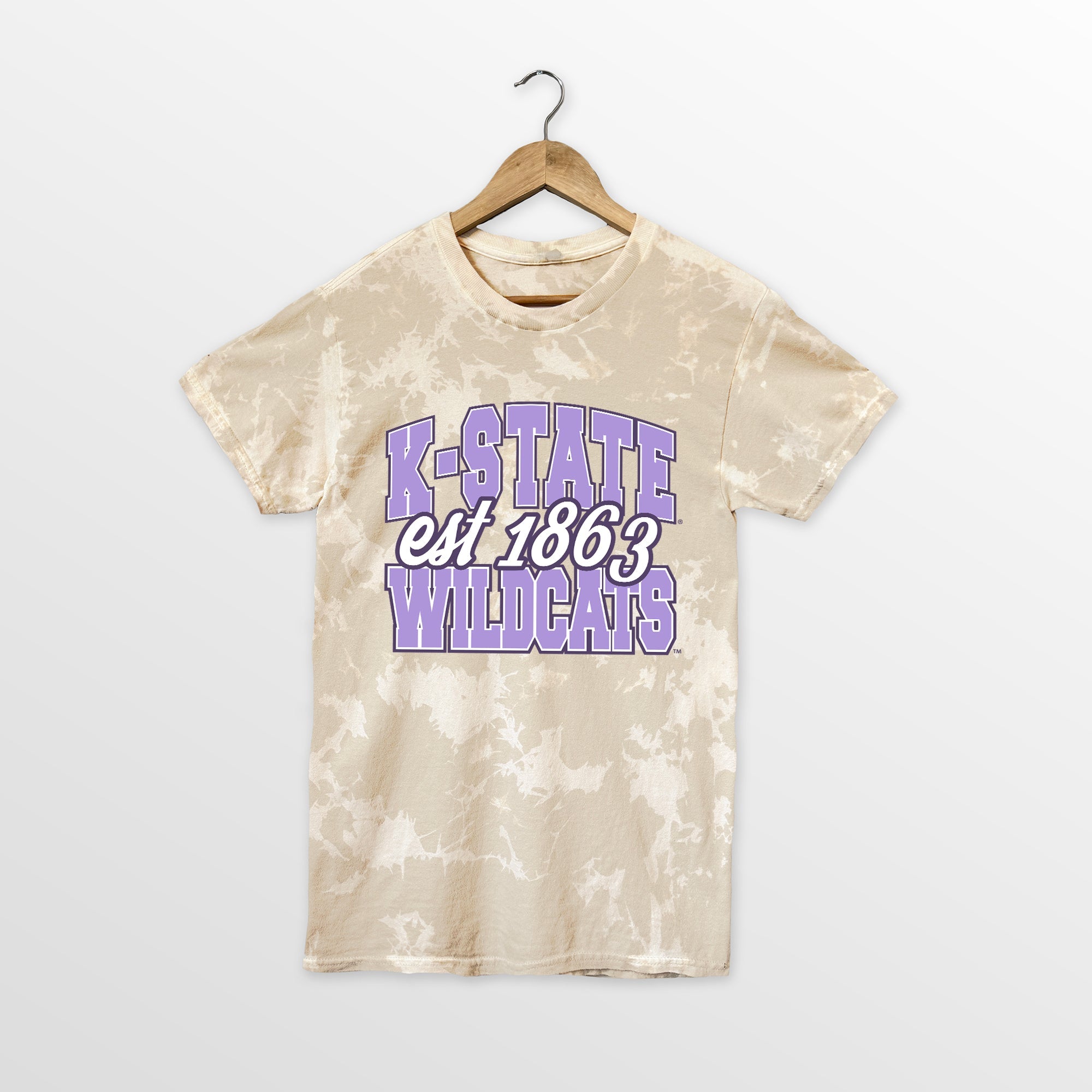 KANSAS STATE WILDCATS DEEP ROOTS BLEACH WASH TEE