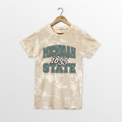MICHIGAN STATE SPARTANS DEEP ROOTS BLEACH WASH TEE