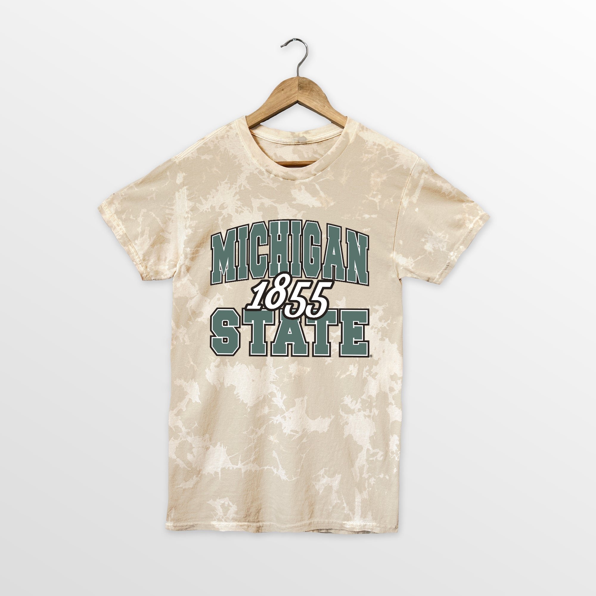 MICHIGAN STATE SPARTANS DEEP ROOTS BLEACH WASH TEE