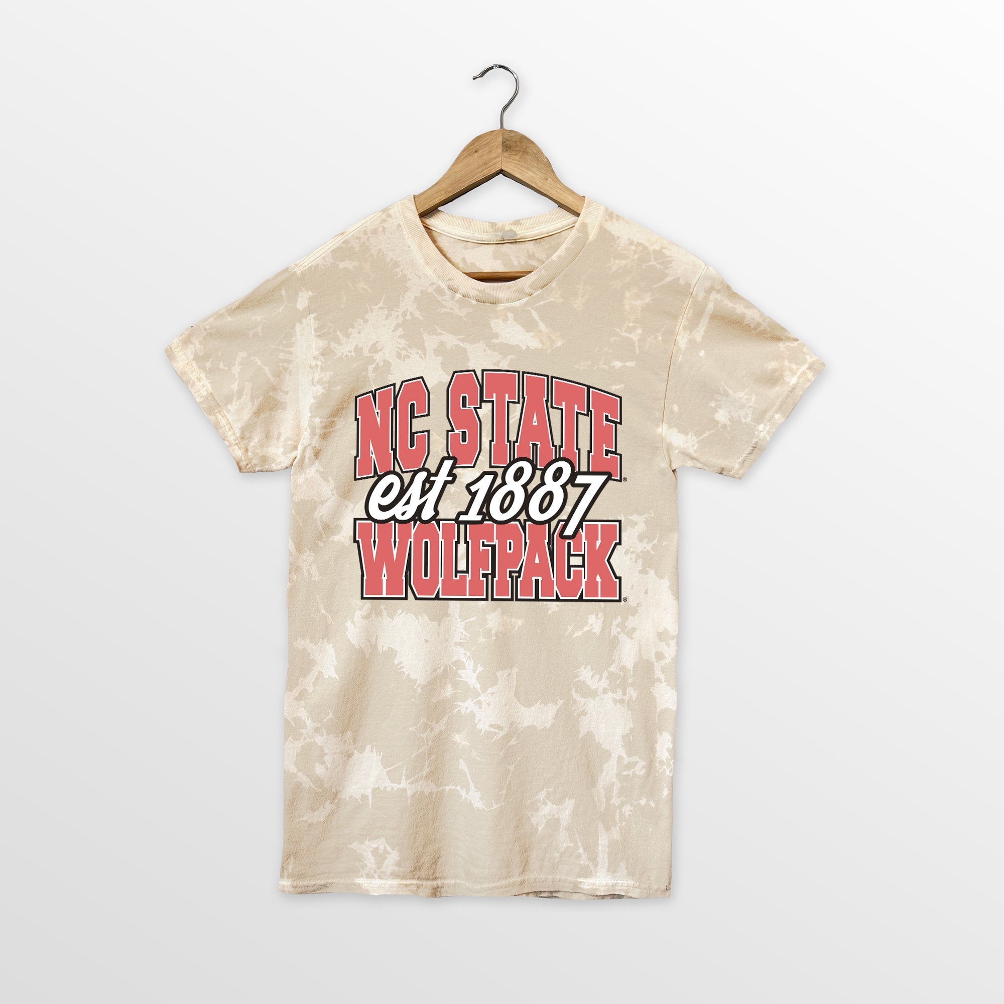 NORTH CAROLINA STATE WOLFPACK DEEP ROOTS BLEACH WASH TEE