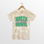 NORTH DAKOTA FIGHTING HAWKS DEEP ROOTS BLEACH WASH TEE
