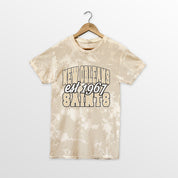 NEW ORLEANS SAINTS DEEP ROOTS BLEACH WASH TEE