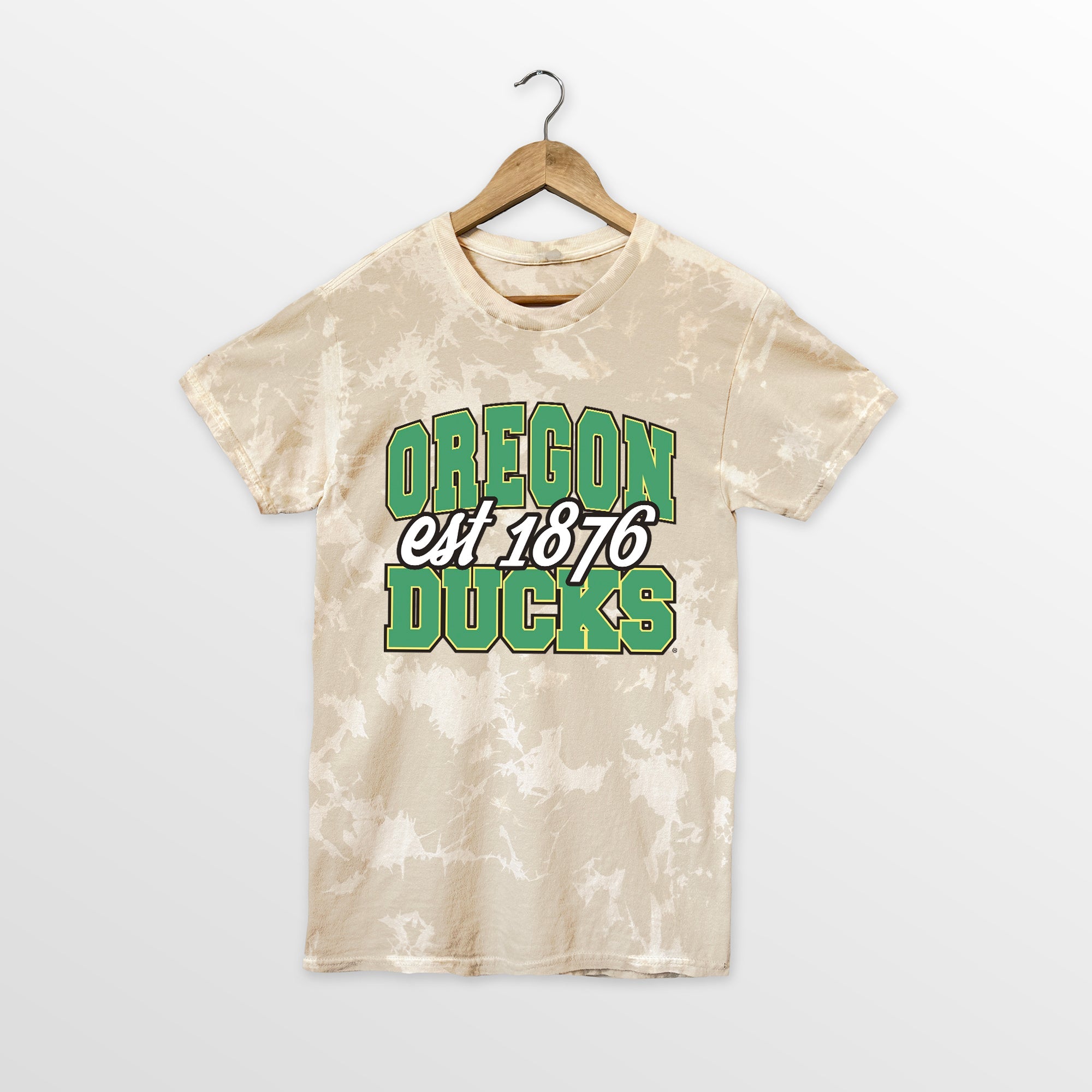OREGON DUCKS DEEP ROOTS BLEACH WASH TEE