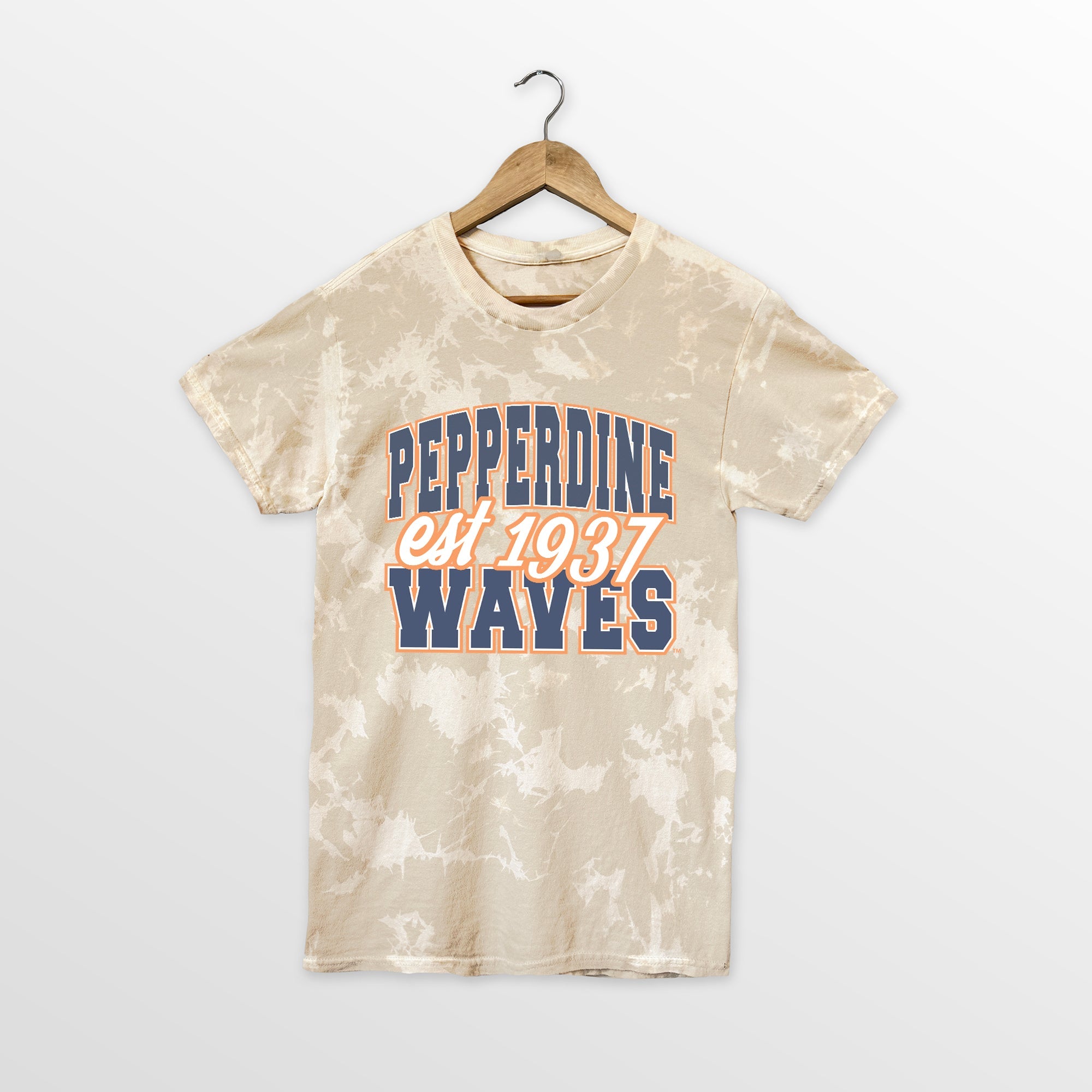 PEPPERDINE WAVES DEEP ROOTS BLEACH WASH TEE