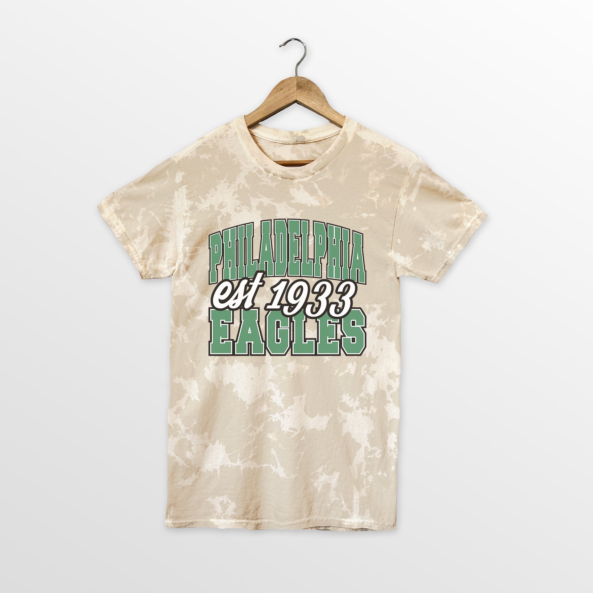 PHILADELPHIA EAGLES DEEP ROOTS BLEACH WASH TEE