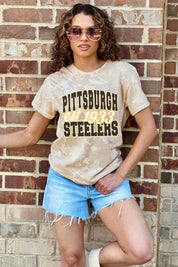PITTSBURGH STEELERS DEEP ROOTS BLEACH WASH TEE