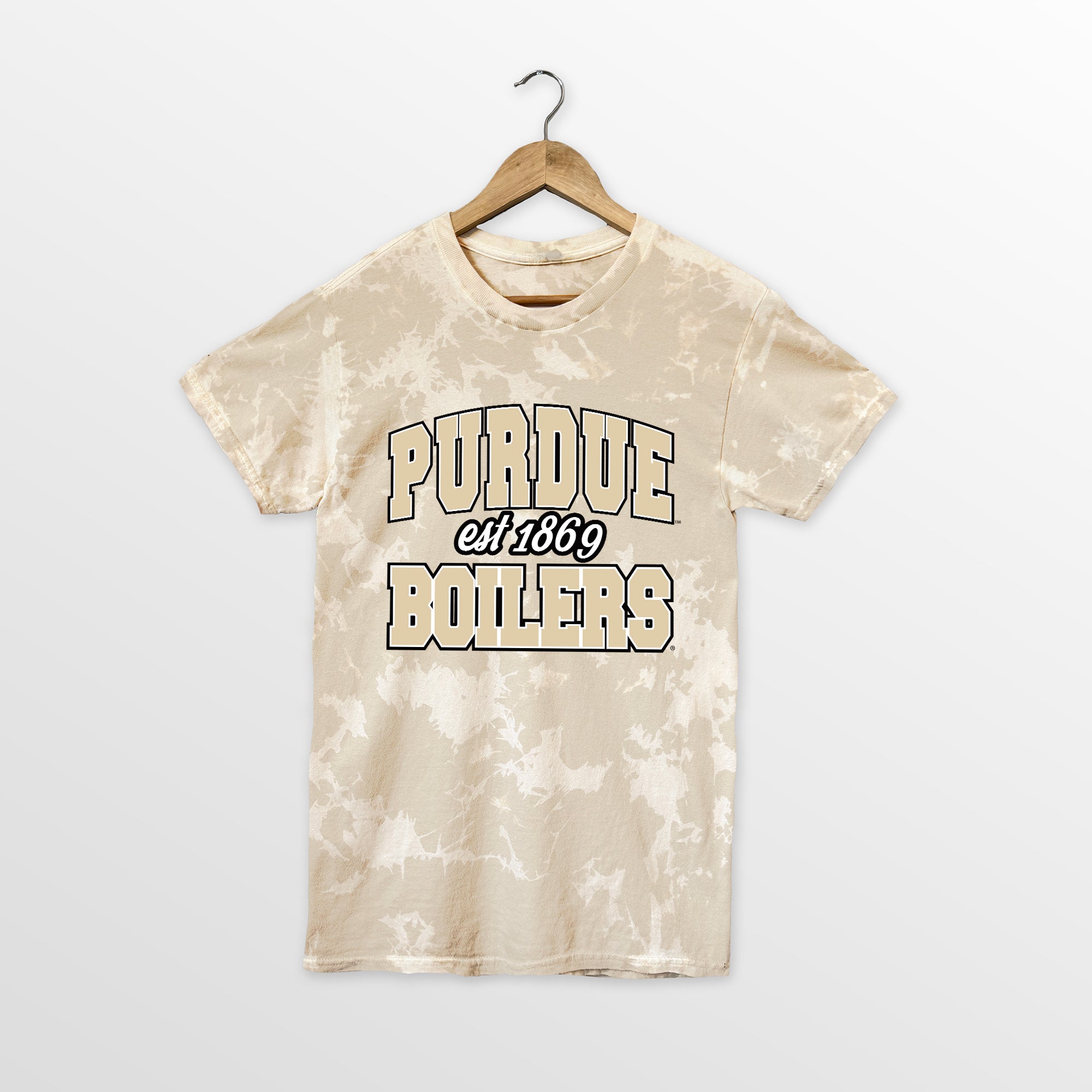 PURDUE BOILERMAKERS DEEP ROOTS BLEACH WASH TEE