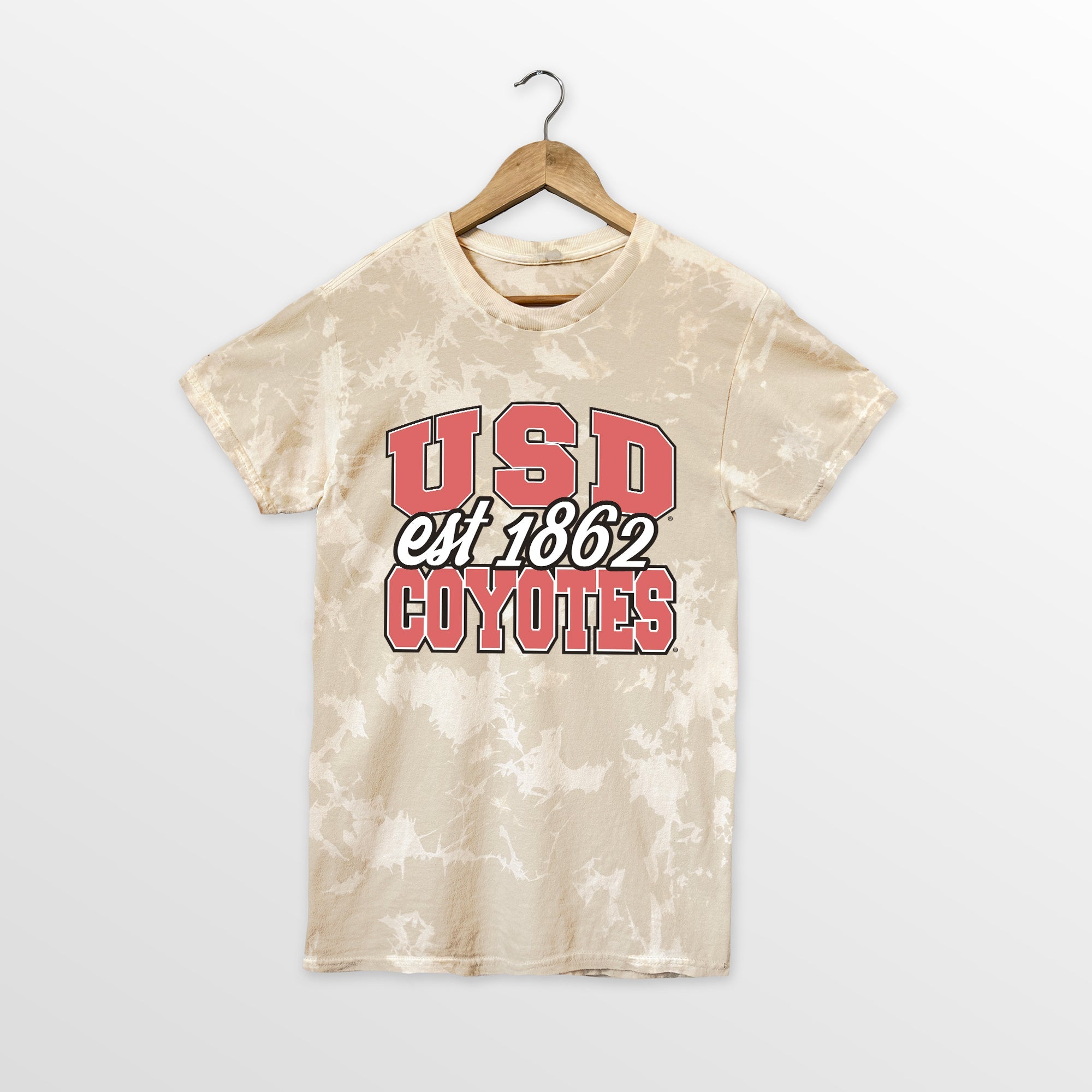 SOUTH DAKOTA COYOTES DEEP ROOTS BLEACH WASH TEE