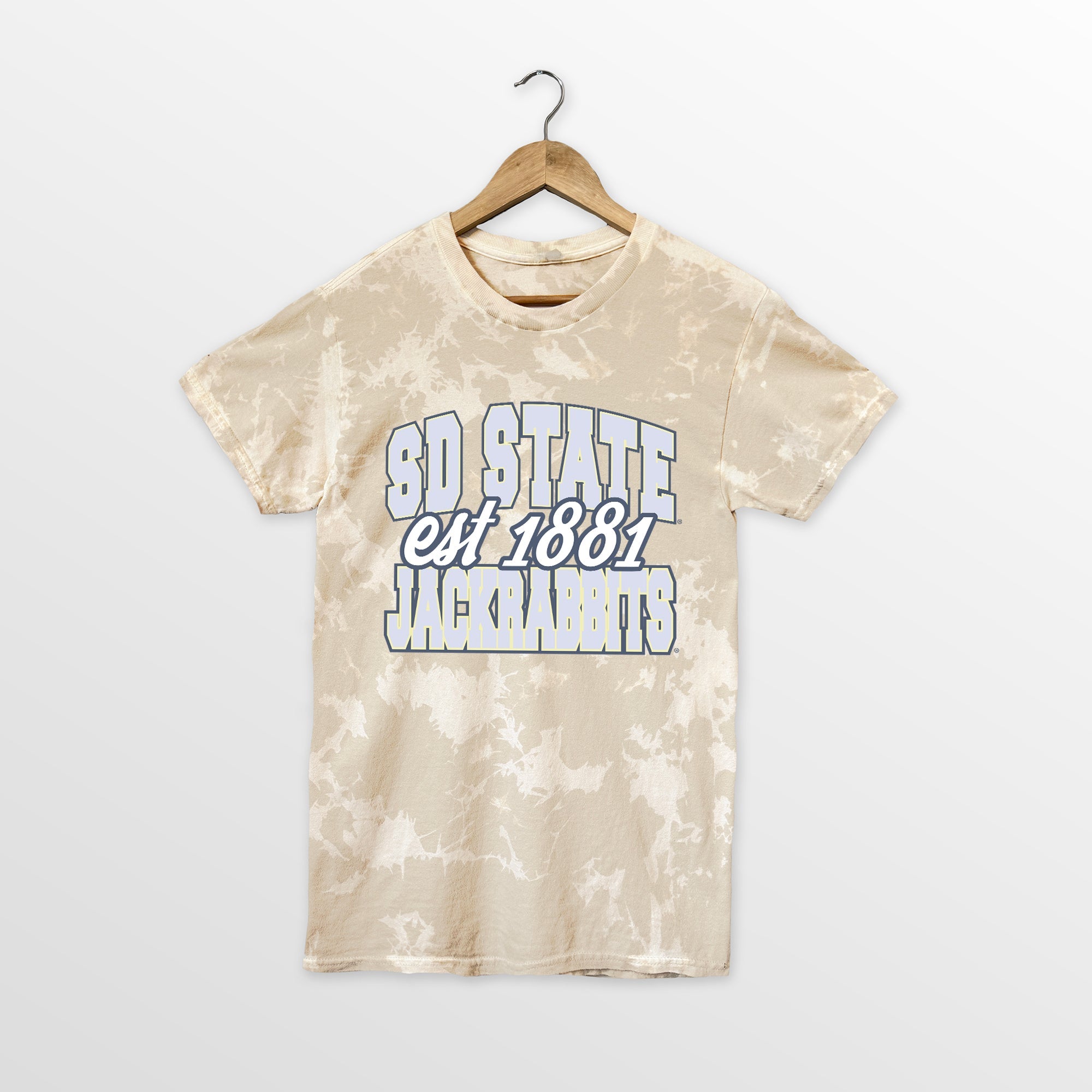 SOUTH DAKOTA STATE JACKRABBITS DEEP ROOTS BLEACH WASH TEE