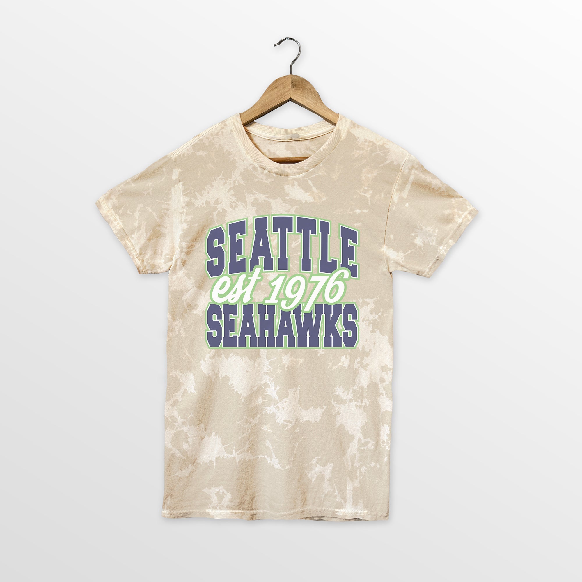 SEATTLE SEAHAWKS DEEP ROOTS BLEACH WASH TEE
