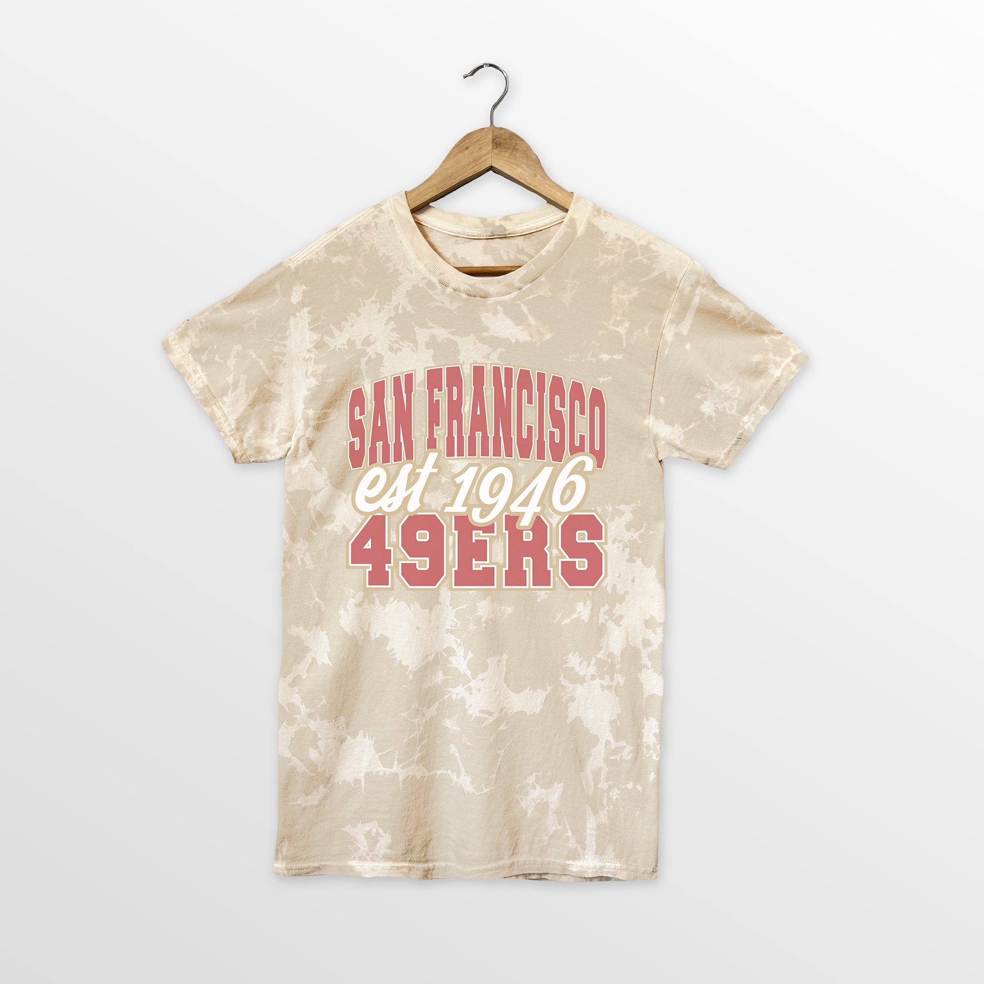 SAN FRANCISCO 49ERS DEEP ROOTS BLEACH WASH TEE