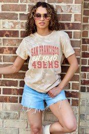 SAN FRANCISCO 49ERS DEEP ROOTS BLEACH WASH TEE