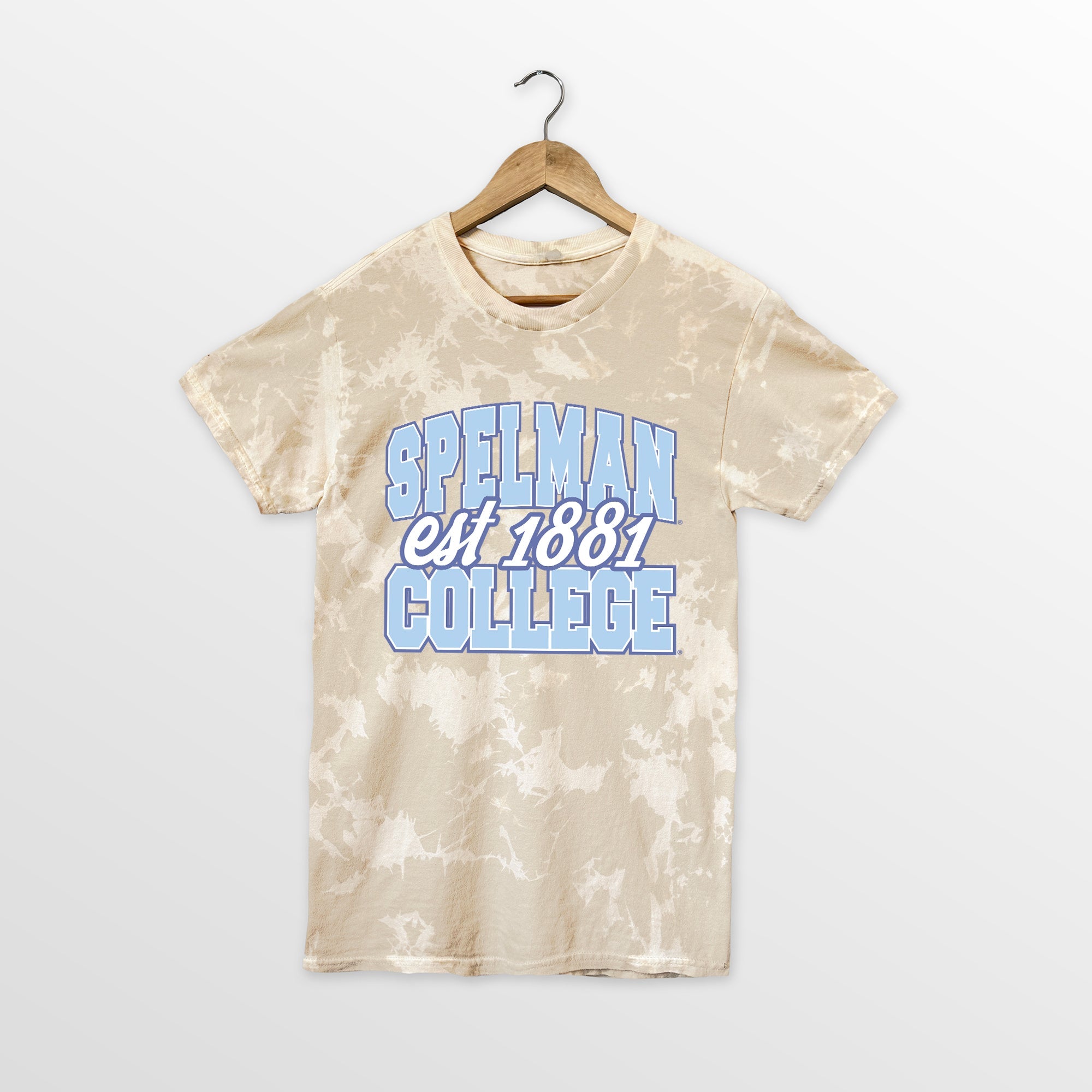 SPELMAN COLLEGE JAGUARS DEEP ROOTS BLEACH WASH TEE