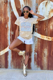 SPELMAN COLLEGE JAGUARS DEEP ROOTS BLEACH WASH TEE