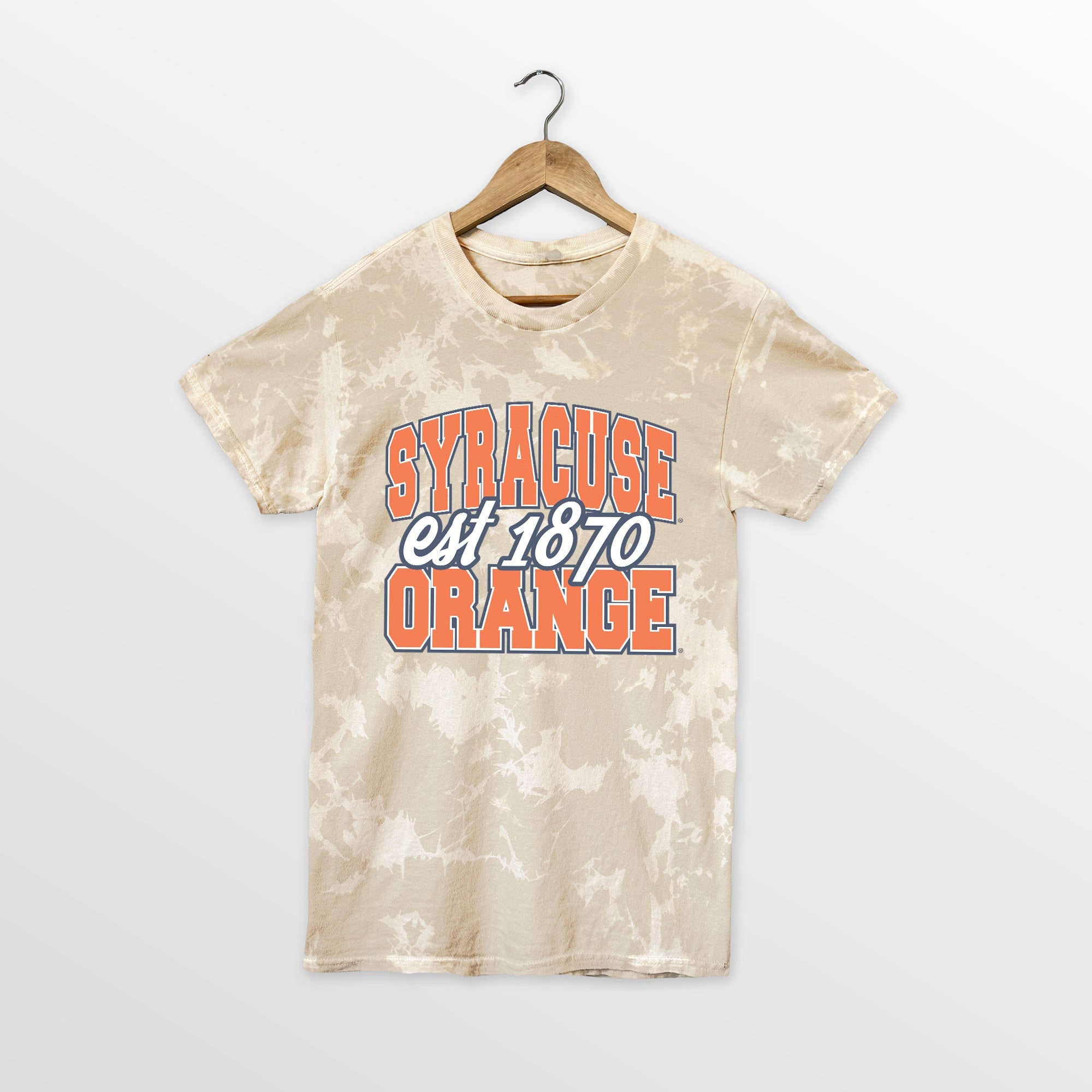 SYRACUSE ORANGE DEEP ROOTS BLEACH WASH TEE