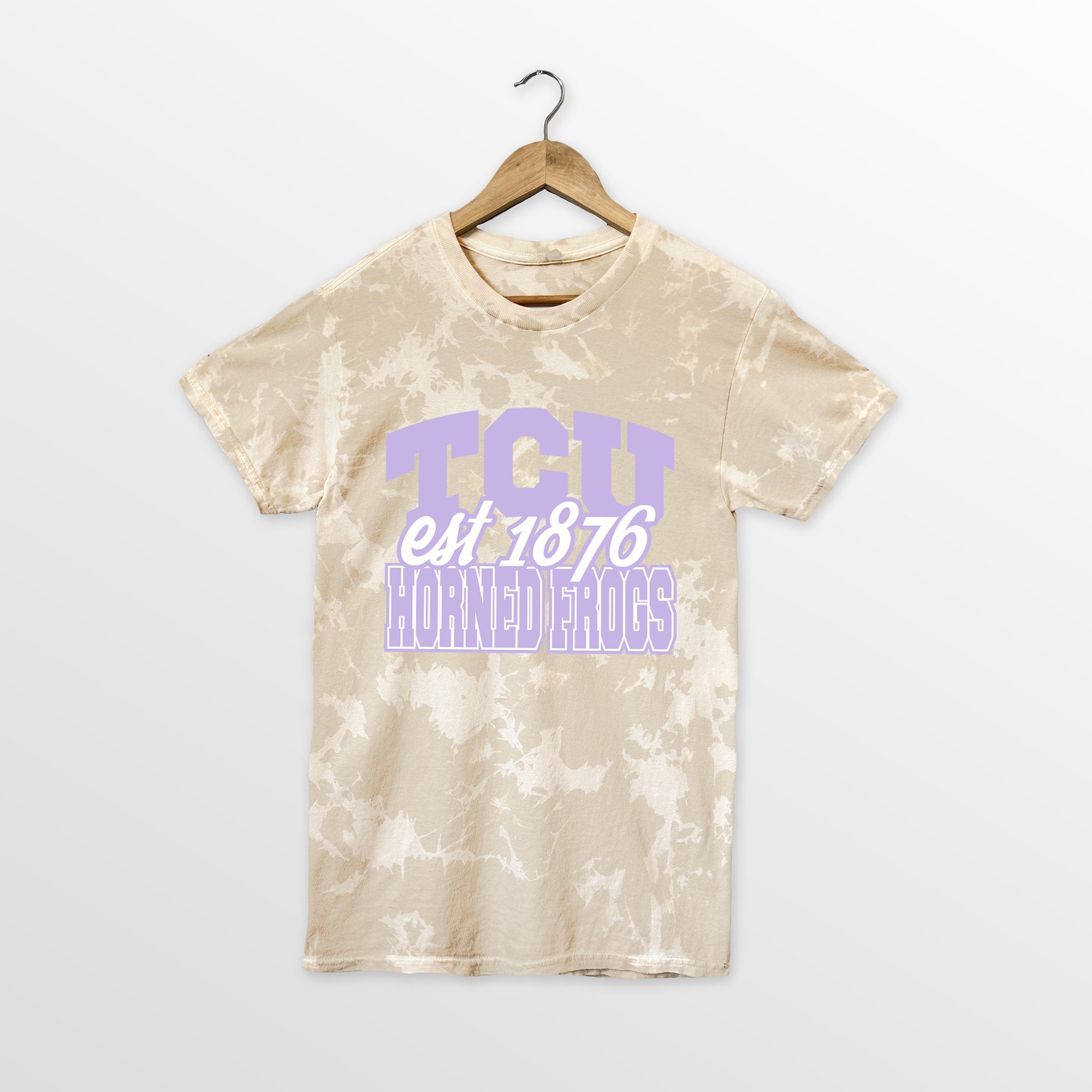 TCU HORNED FROGS DEEP ROOTS BLEACH WASH TEE