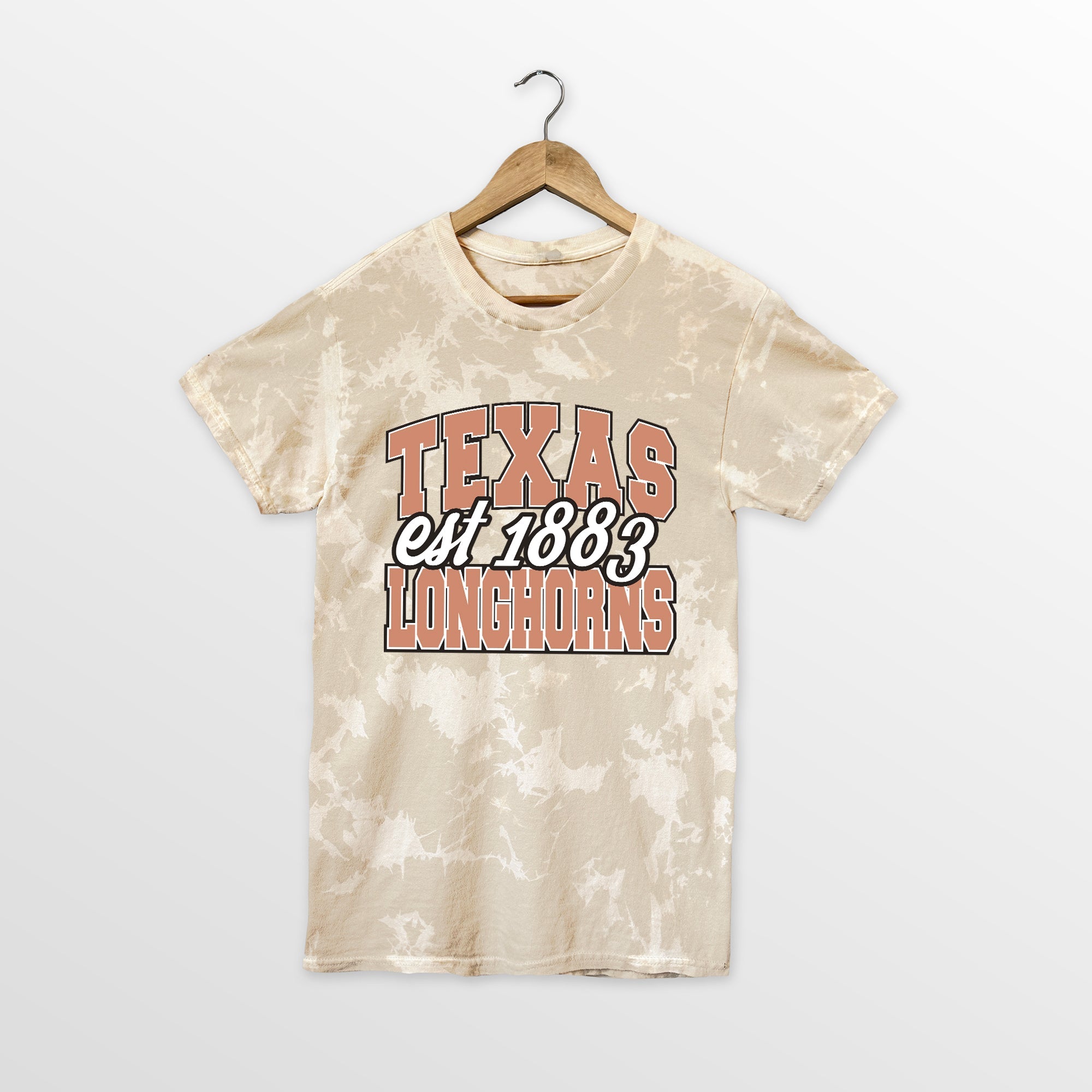 TEXAS LONGHORNS DEEP ROOTS BLEACH WASH TEE