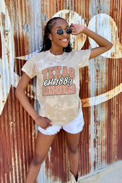 TEXAS LONGHORNS DEEP ROOTS BLEACH WASH TEE