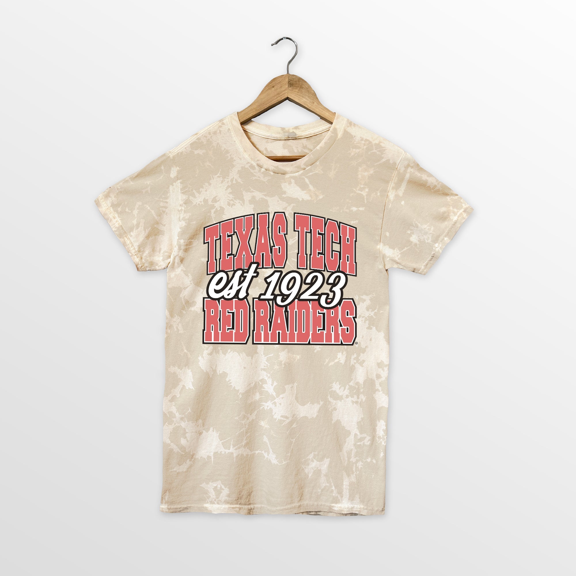 TEXAS TECH RED RAIDERS DEEP ROOTS BLEACH WASH TEE