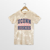UCONN HUSKIES DEEP ROOTS BLEACH WASH TEE
