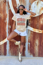 USC TROJANS DEEP ROOTS BLEACH WASH TEE