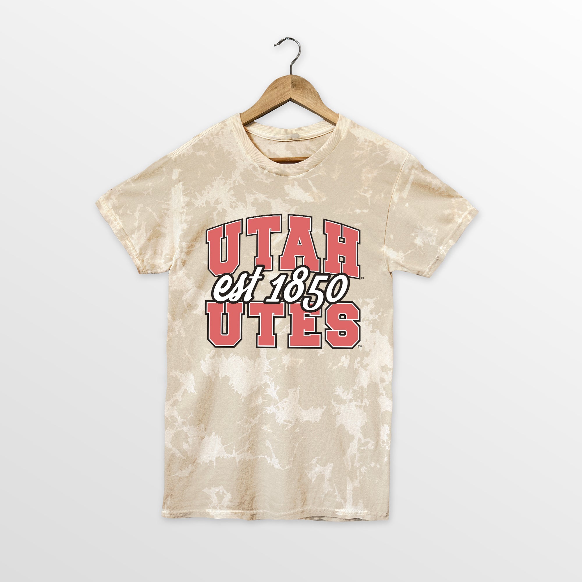 UTAH UTES DEEP ROOTS BLEACH WASH TEE