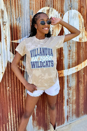 VILLANOVA WILDCATS DEEP ROOTS BLEACH WASH TEE