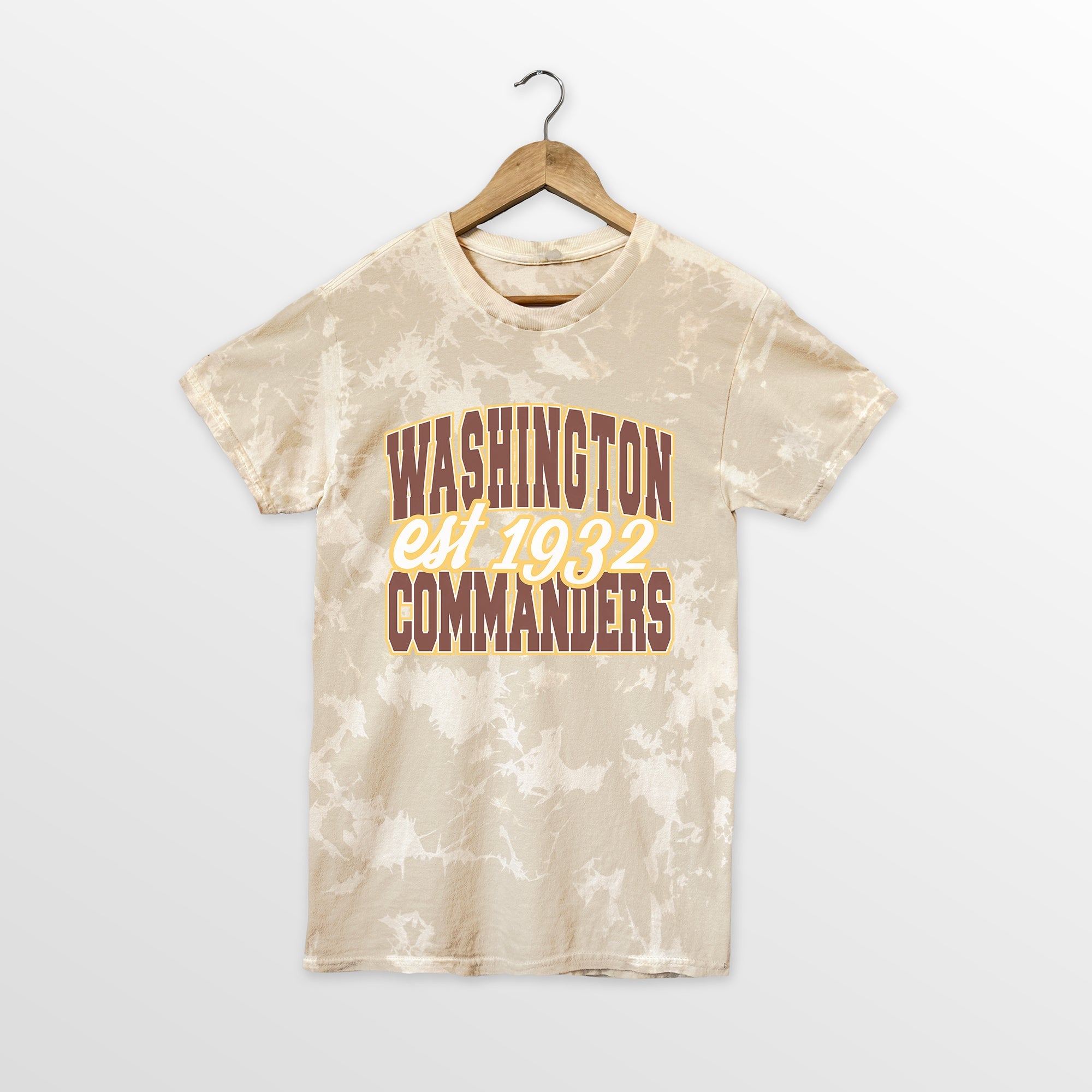 WASHINGTON COMMANDERS DEEP ROOTS BLEACH WASH TEE