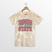 WASHINGTON STATE COUGARS DEEP ROOTS BLEACH WASH TEE