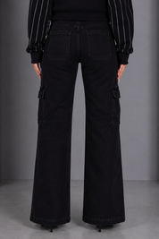 EMALI HIGH RISE WIDE LEG CARGO JEANS