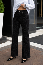 STAY CHIC RHINESTONE EMBELLISHED JEANS