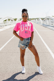 STAY FLY ON THE FOURTH OF JULY VINTAGE WASH BOYFRIEND TEE