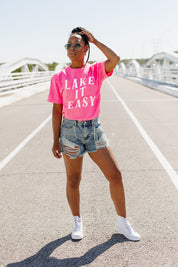 LAKE IT EASY VINTAGE WASH BOYFRIEND TEE