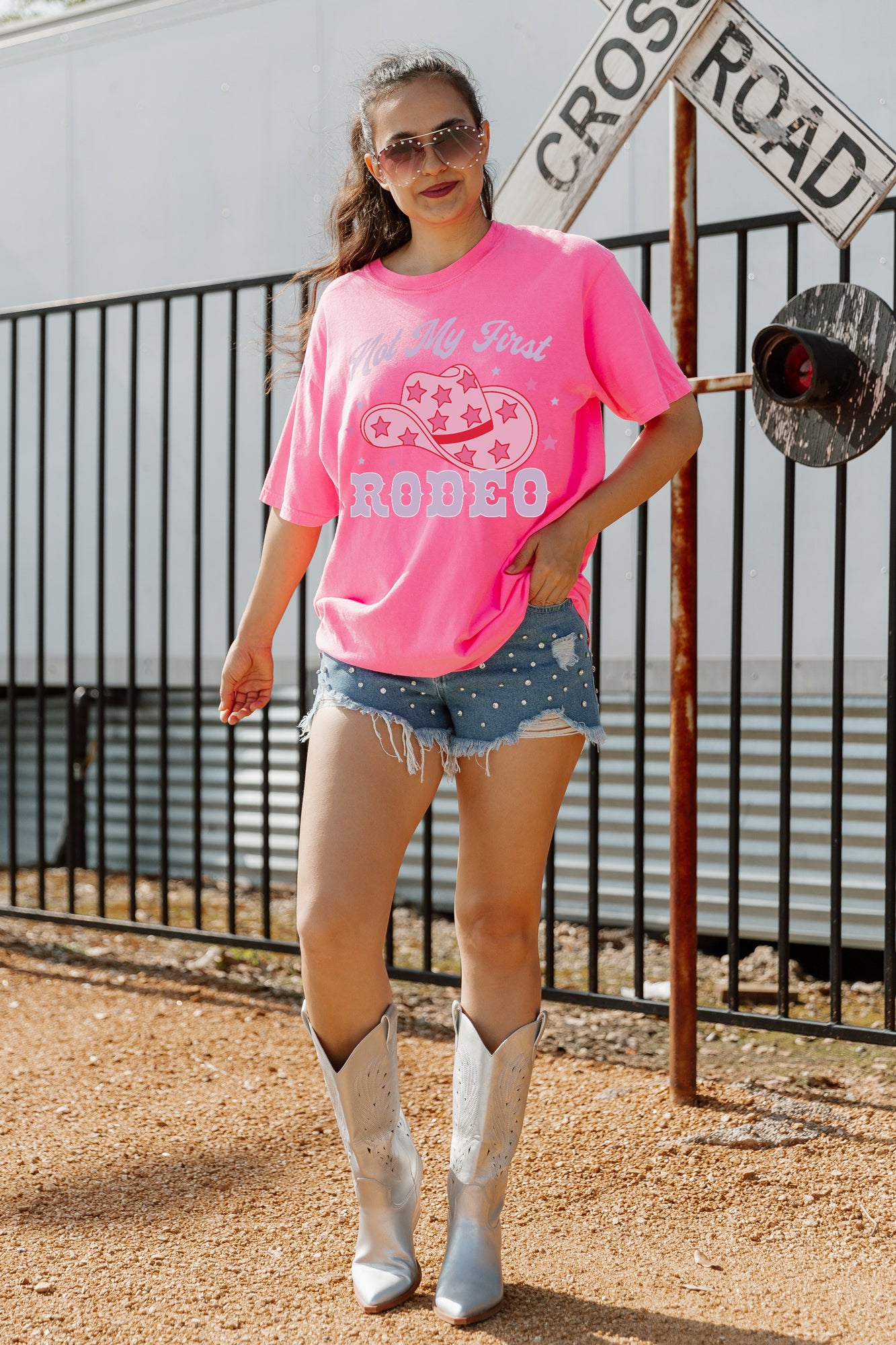 RODEO QUEEN GARMENT DYED BOYFRIEND TEE